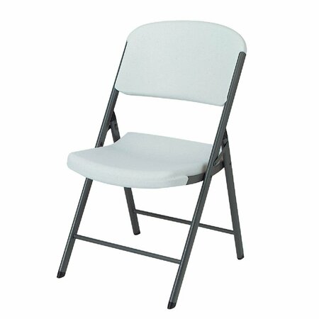 LIFETIME Contoured Folding Chair, White 2802